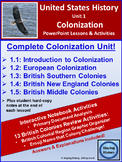 The Colonization Unit Bundle: PowerPoint Lessons and Activities with answers!