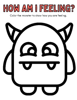 Preview of The Color Monster Book Pair Coloring