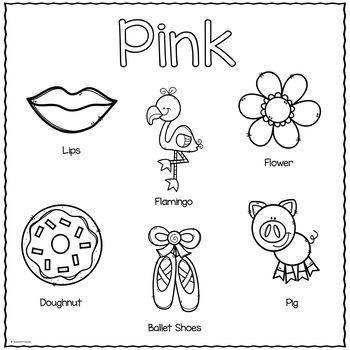 Preschool Color Pink Coloring Page