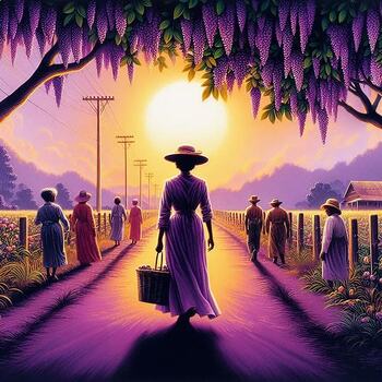 Preview of The Color Purple (1985): Movie Viewing Guide: Summary/Vocabulary/Questions