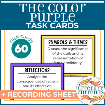 Preview of The Color Purple | Walker | Analytical Task Cards | AP Lit and HS ELA