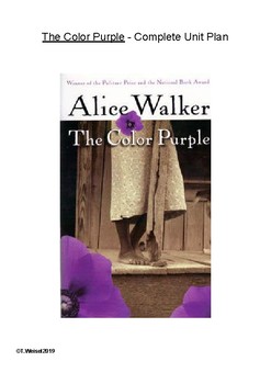 The Color Purple by Alice Walker by TJournal Teachers Pay Teachers