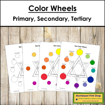 Preview of Color Wheels - Primary, Secondary and Tertiary Charts (Colour Wheels)