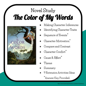 Preview of The Color of My Words - Novel Study