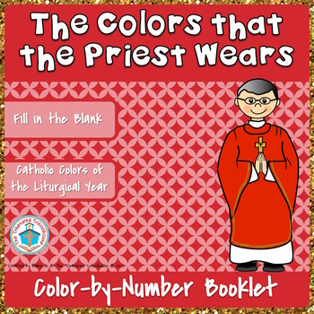 Preview of The Colors That the Priest Wears Color-by-Number Booklet in Blank