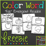 The Colors of Fall: Emergent Reader Freebie