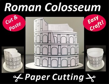 Preview of The Colosseum - Roman Colosseum Landmark Monument - Paper Cutting Craft