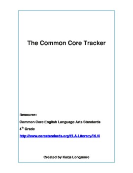 Preview of The Common Core Tracker 4th Grade ELA