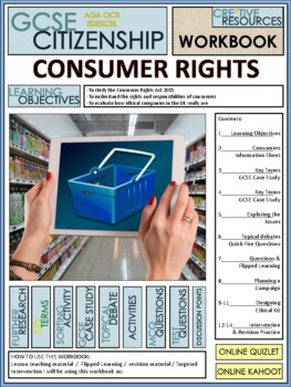 Preview of Consumer Rights and Responsibilities Work Booklet