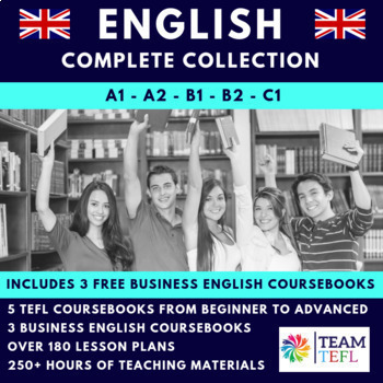 Preview of A1 A2 B1 B2 C1 And Business English ESL TEFL Course Books Curriculum