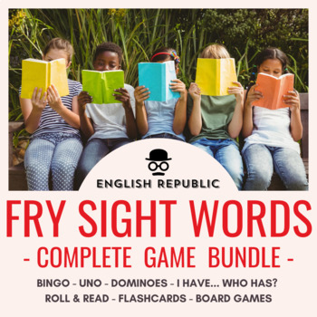 Preview of Fry Sight Word Games Bingo Dominoes UNO Checkers I Have Who Has and More