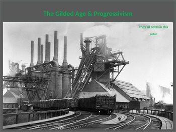 Preview of The Complete Gilded Age & Progressive Movement Unit Powerpoint