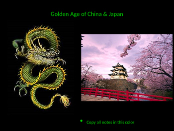Preview of The Complete Golden Age of China & Japan Unit PowerPoint