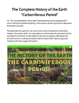 Preview of The Complete History of the Earth “Carboniferous Period” PDF