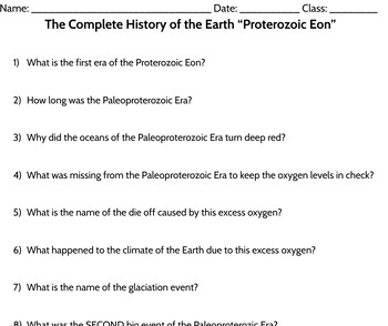 Preview of The Complete History of the Earth Precambrian Super Eon Bundle