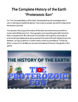 Preview of The Complete History of the Earth “Proterozoic Eon” PDF