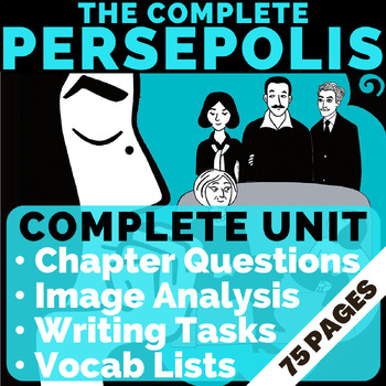 Preview of THE COMPLETE PERSEPOLIS Unit Plan: Discussion Questions, Worksheets, & Writing