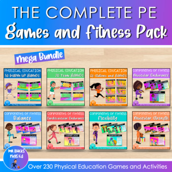 Preview of PE Games and Fitness Stations Pack - 230 games and activities