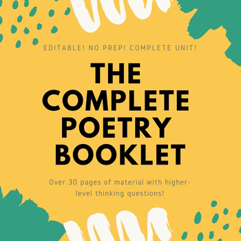 Preview of The Complete Poetry Booklet