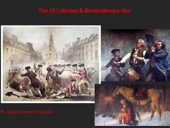 Preview of The Complete Powerpoint Unit on the American Colonies & the Revolutionary War