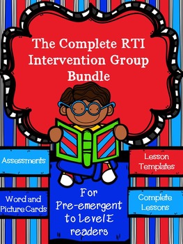 Preview of Complete RTI Intervention /Guided Reading/Tutoring Bundle-Pre-Emergent to E (8)