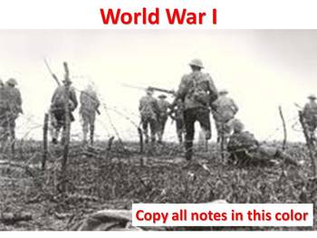 Preview of The Complete World War I PowerPoint Unit