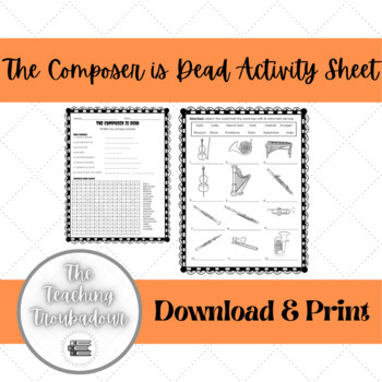 Preview of The Composer is Dead Activity Sheet