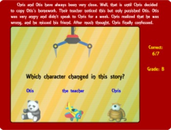 Preview of The Comprehension Crane - Reading Center Game (Playable at RoomRecess.com)