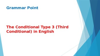 Preview of The Conditional Type 3 (Third Conditional) in English.