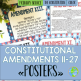 The Constitution Amendments 11-27 Primary Source POSTERS