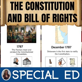 Preview of The Constitution and Bill of Rights Special Education US History US Government