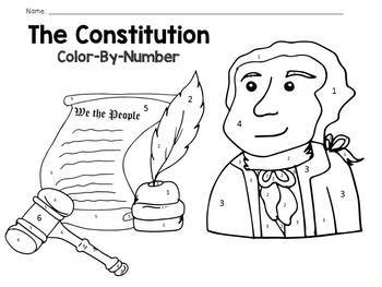 the constitution color by number by jh lesson design tpt