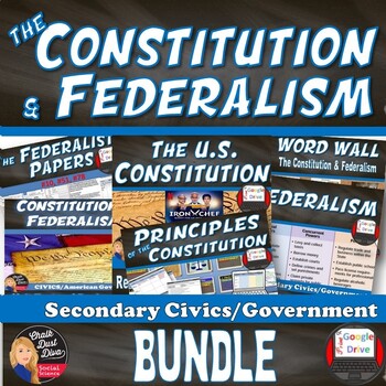 Preview of The Constitution & Federalism | Unit BUNDLE | Civics | Print & Digital