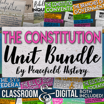 Preview of The US Constitution Full Unit Bundle Engaging Student Centered Activities