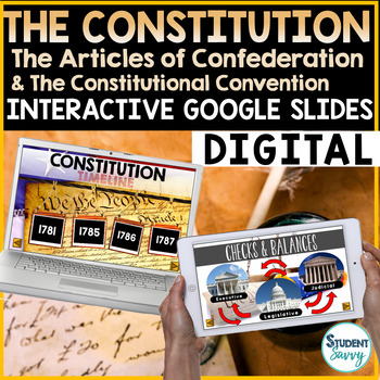 Preview of The Constitution Google Classroom  | US Constitution Google Slides