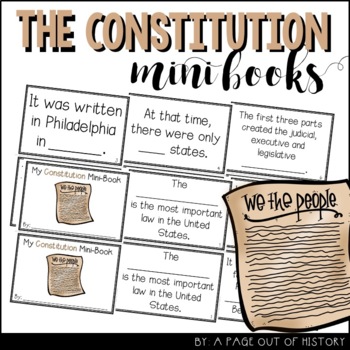 Preview of The Constitution Mini Books for Social Studies