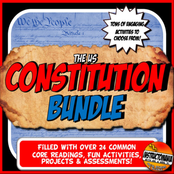 Preview of Constitution Bundle: Lesson Plans & Activities Digital Google Apps & Print 6-8