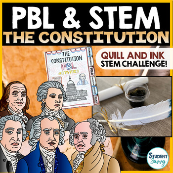 Preview of The Constitution PBL & STEM Activity Worksheets Project 5th Grade Preamble