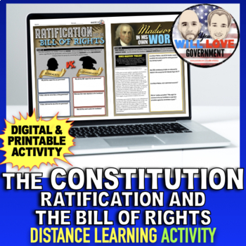 Preview of The Constitution | Ratification and Bill of Rights | Digital Learning Activity