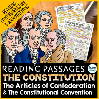 Preview of The Constitution Reading Passages | Reading Comprehension Passages and Questions