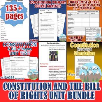 Preview of Constitution Unit Bundle (Government) Constitution & Bill of Rights