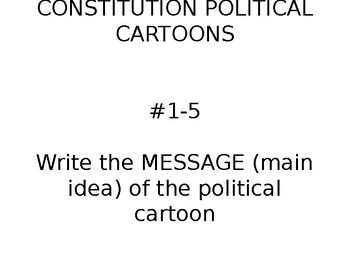 Preview of The Constitution- political cartoons