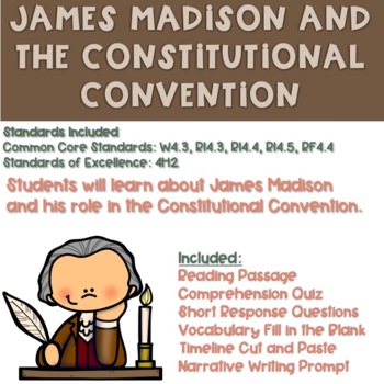 Preview of The Constitutional Convention of 1787: James Madison (SS4H2)