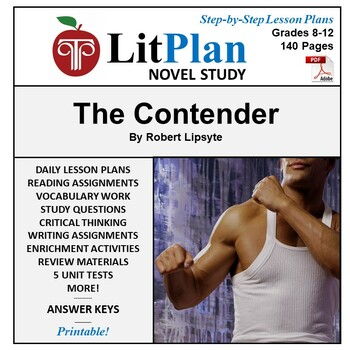 Preview of The Contender LitPlan Novel Study Unit, Activities, Questions, Test