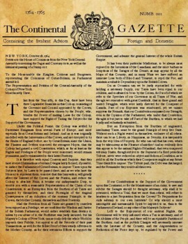 Preview of The Continental Gazette, 1764-1765 - Stamp Act