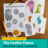 The Cookie Fiasco Story + Worksheet, Food and Animals, Mat
