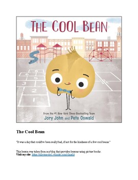 Preview of The Cool Bean - Class Meeting Book Lesson - SEL + Kindness + Active Inclusion