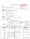 The Coordinate Plane & Ordered Pairs Guided Notes