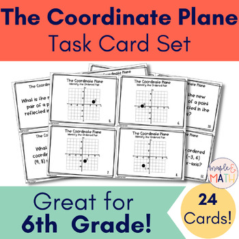Preview of The Coordinate Plane Task Cards 6th Grade