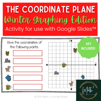 Preview of The Coordinate Plane | Winter | Plot Points | Distance | Reflection | Math 6 
